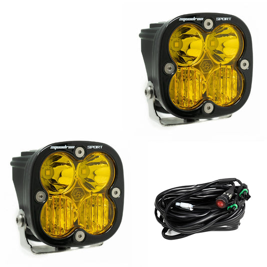 LED Light Pods Amber Lens Driving/Combo Pair Squadron Sport Baja Designs